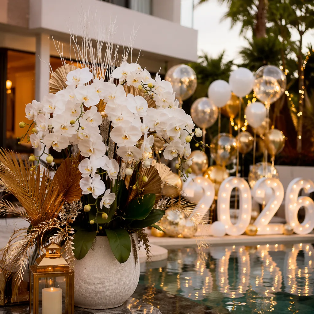 Hoa giao thừa Tết Tây cho tiệc private New Year 2026 - hình 4