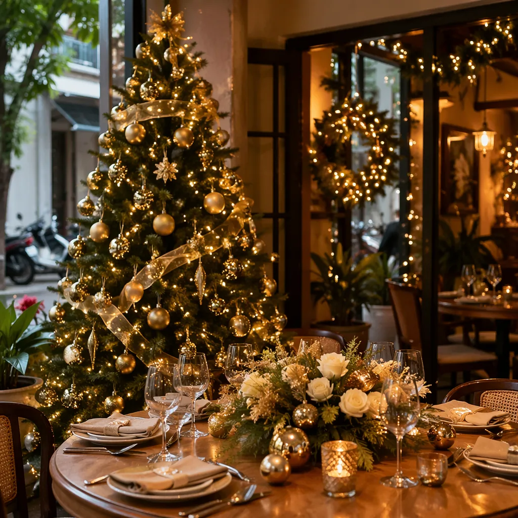 Hoa Noel Đà Nẵng 2026: vòng hoa cửa, cây thông 3 cấp độ - hình 2