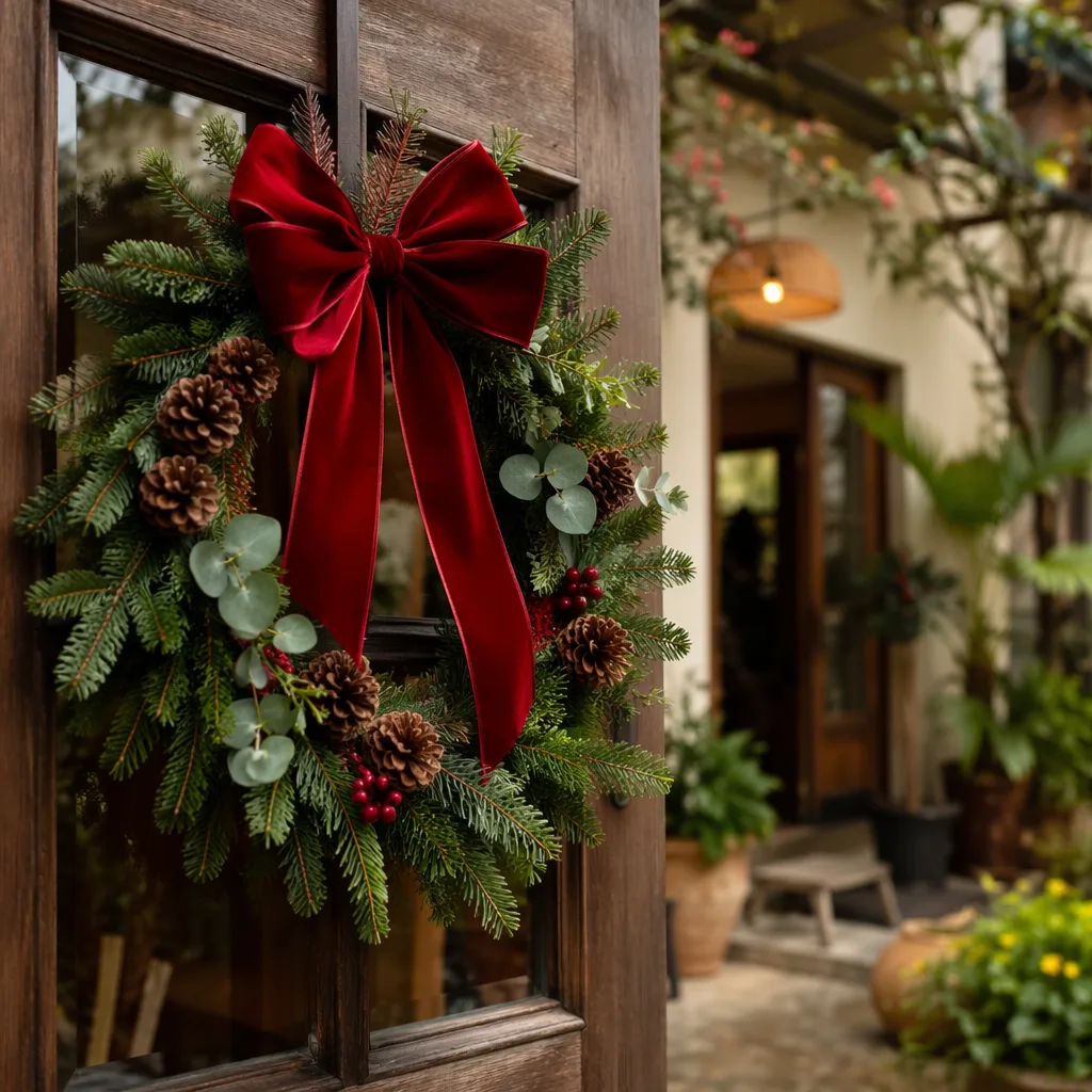 Hoa Noel Đà Nẵng 2026: vòng hoa cửa, cây thông 3 cấp độ - hình 3