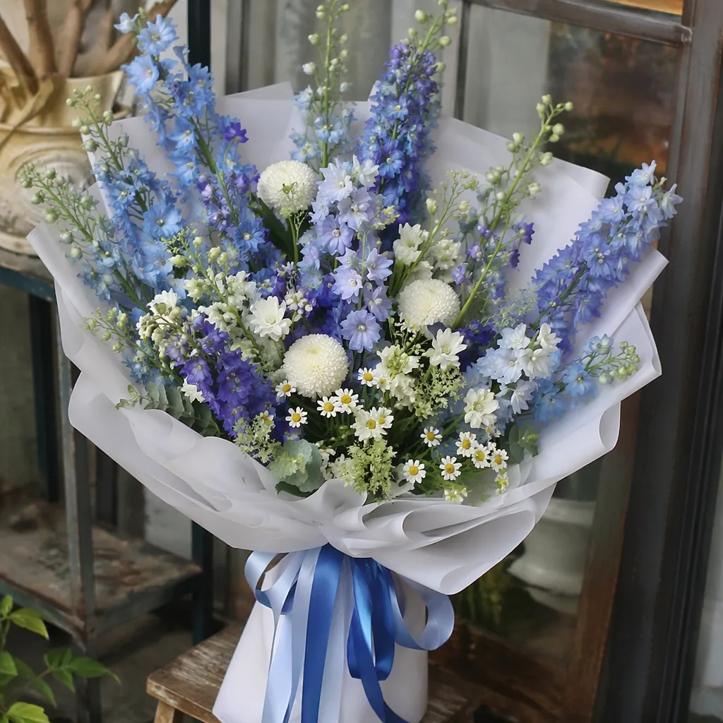 Hoa phi yến (Delphinium): Tone xanh lạ cho bó hoa và ý nghĩa đặc biệt
