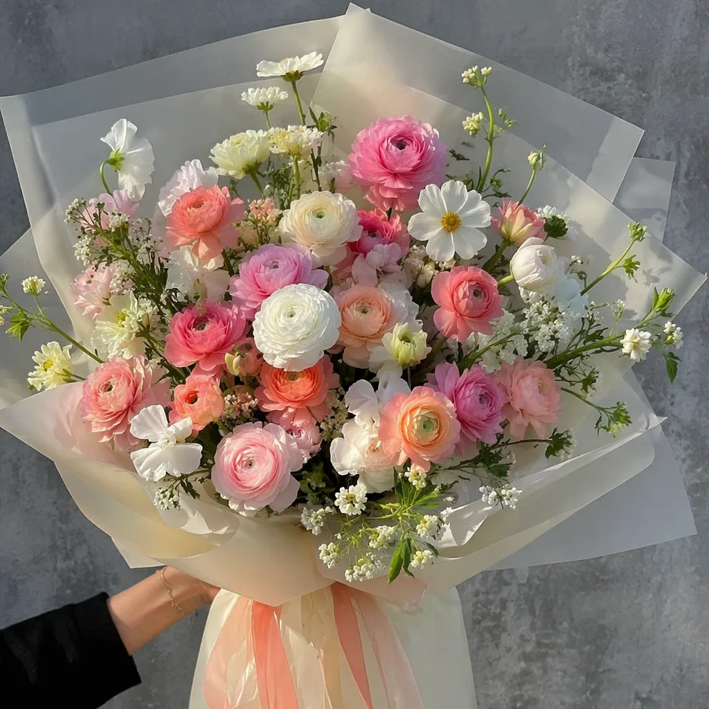 Hoa ranunculus: Loại hoa trendy cho bó hoa Hàn Quốc và cách phối đẹp