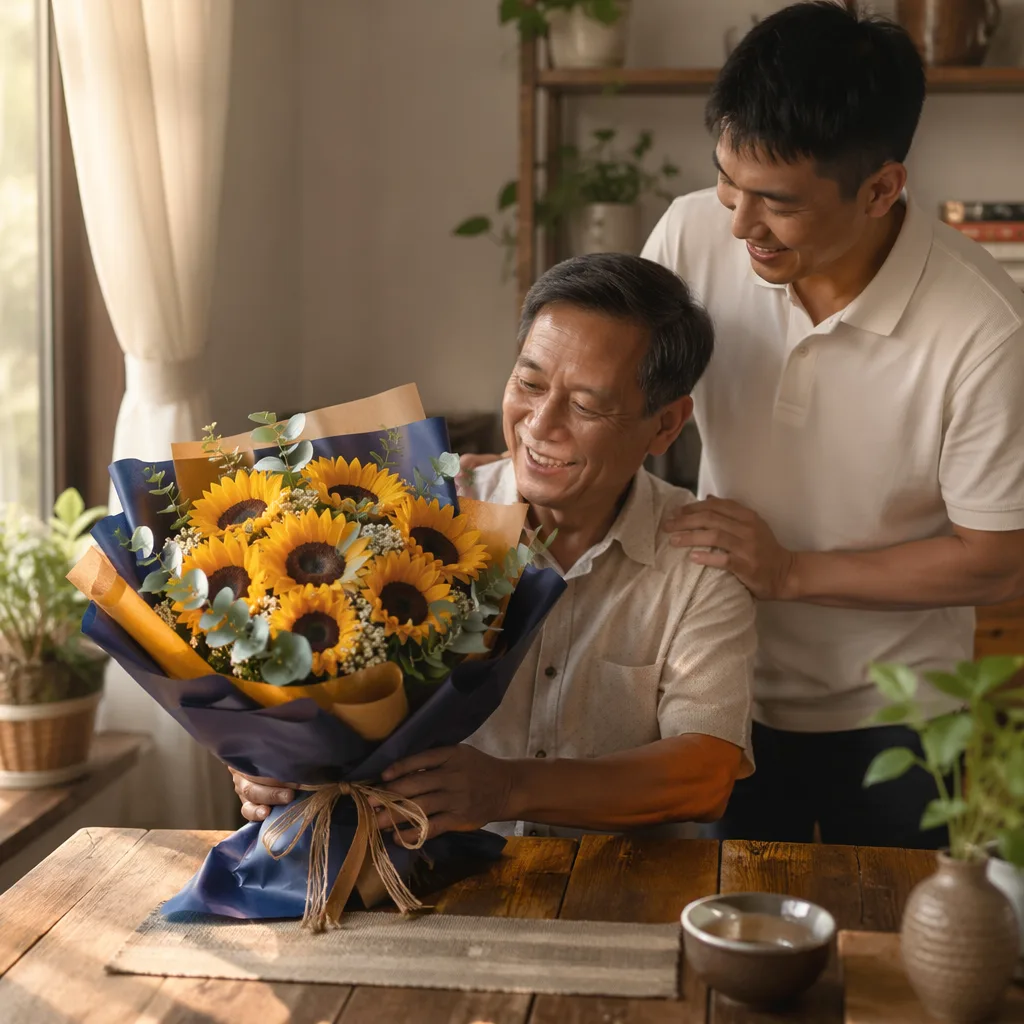 Hoa tặng bố Father's Day: ý nghĩa và mẫu hoa phù hợp