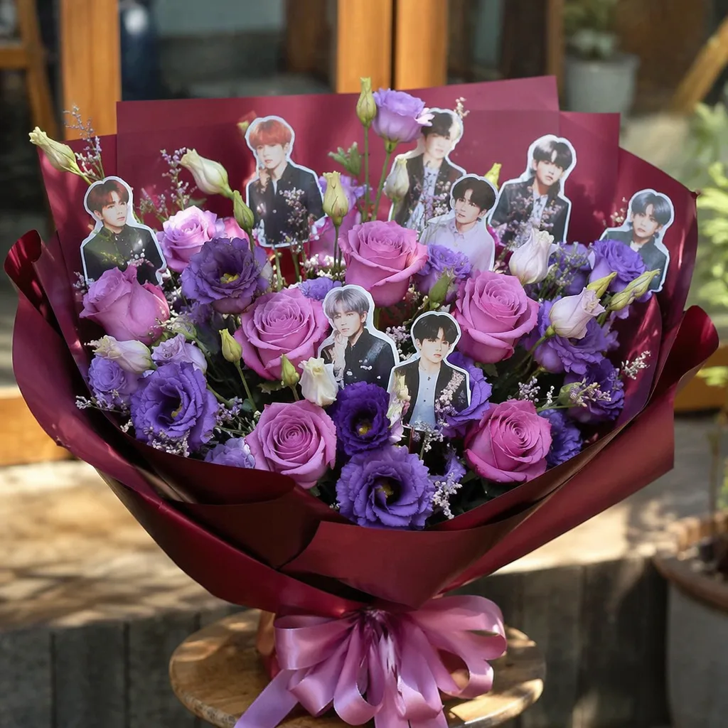 Hoa fan BTS Đà Nẵng tông tím đỏ đi concert cực xinh - hình 1