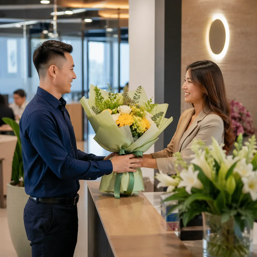 Hoa startup launching Đà Nẵng 2026: bó hoa ngày ra mắt - hình 2