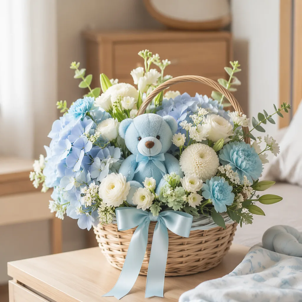 Hoa cho em bé sơ sinh: mẫu an toàn tone pastel - hình 2