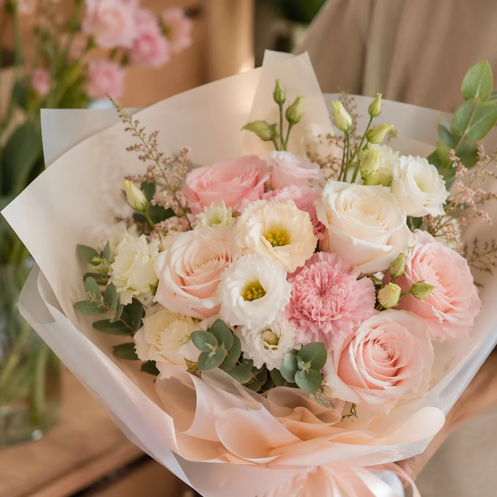 Hoa cho em bé sơ sinh: mẫu an toàn tone pastel - hình 3