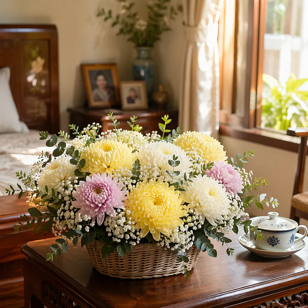 Hoa tặng người cao tuổi: mẫu ít mùi, an toàn sức khỏe - hình 1