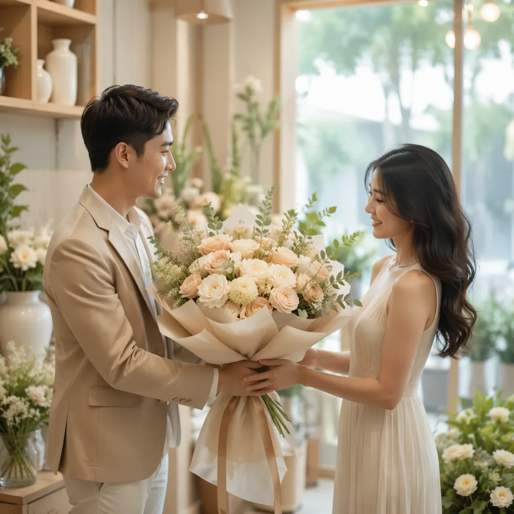Hoa cá nhân hóa AI: thiết kế riêng cho từng người nhận 2026