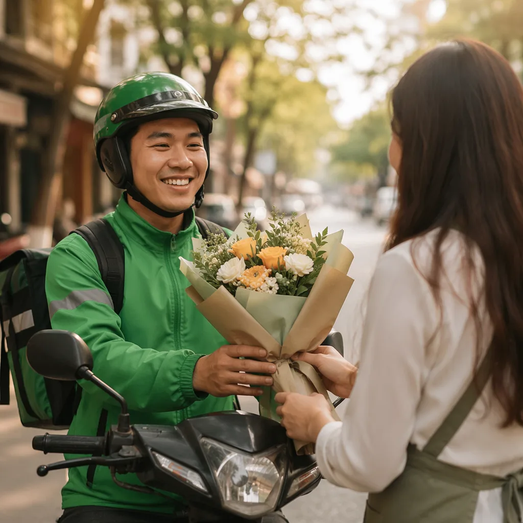 Hoa tặng shipper Đà Nẵng cuối năm 2026