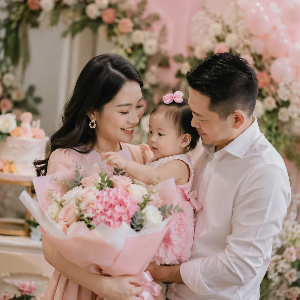 Hoa thôi nôi bé trai, bé gái: mẫu đẹp và lưu ý đặt - hình 2