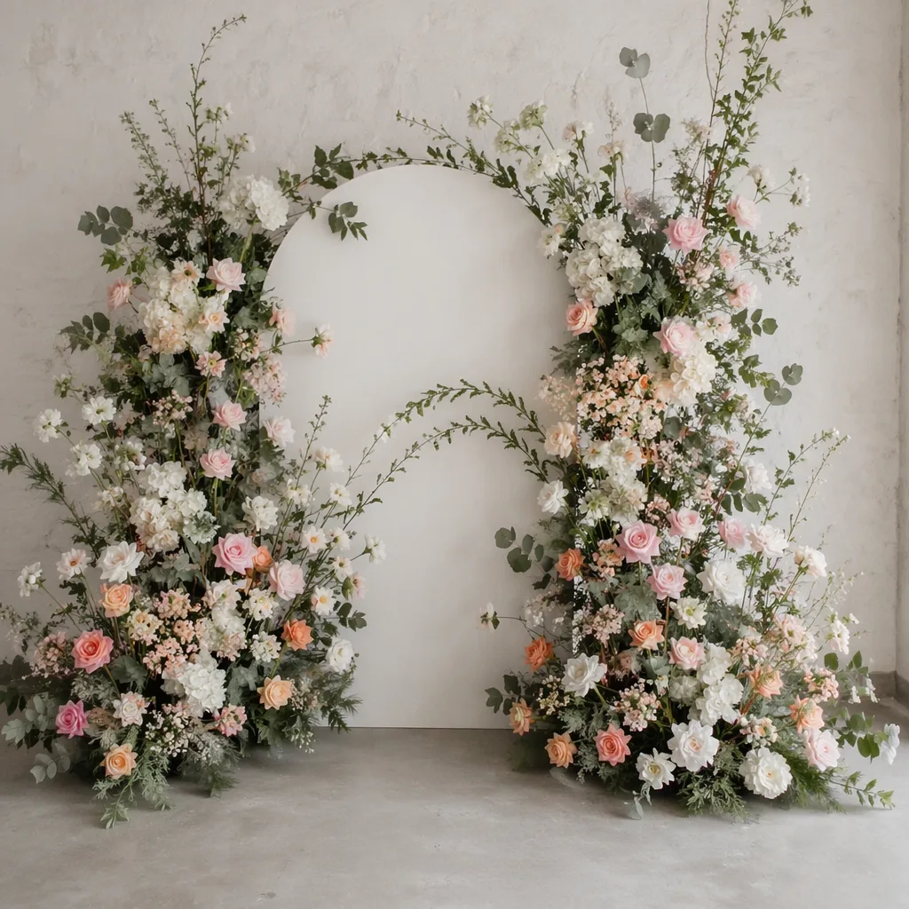 Hoa trang trí backdrop chụp ảnh studio