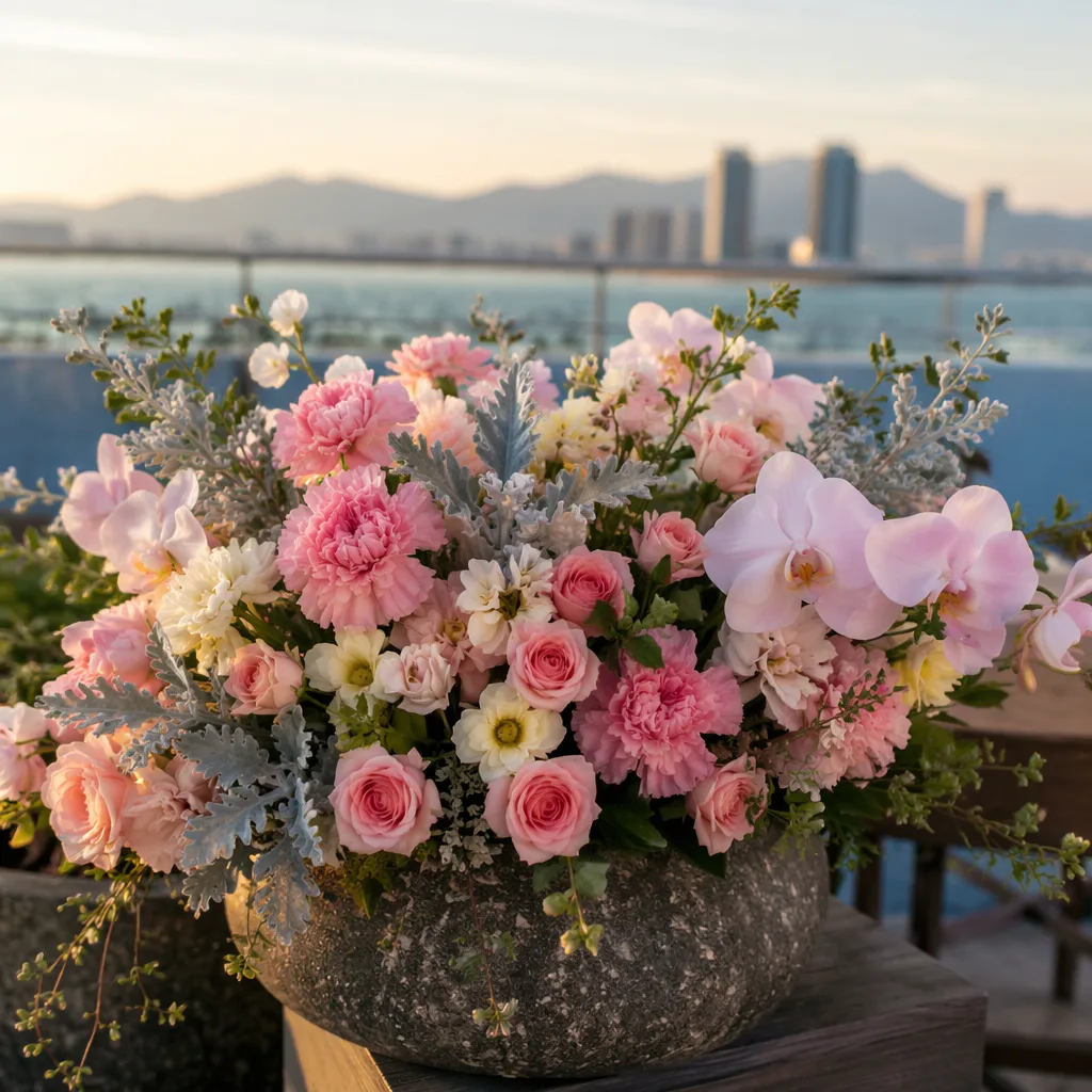 Hoa trang trí rooftop Đà Nẵng đầu tháng 7/2026 - hình 1