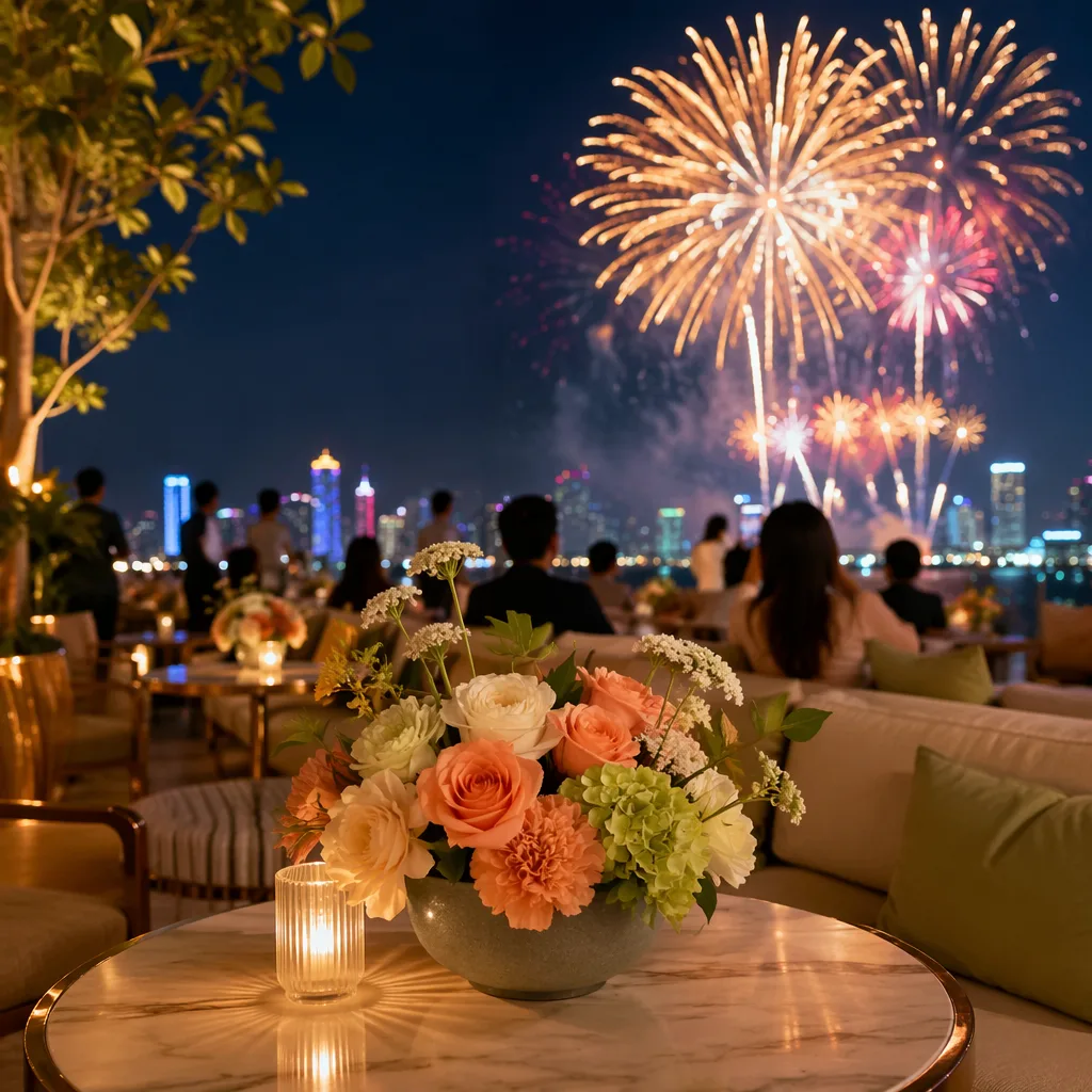 Hoa trang trí rooftop Đà Nẵng đầu tháng 7/2026 - hình 2
