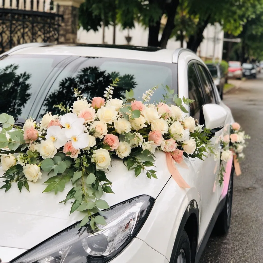 Hoa trang trí xe hoa Đà Nẵng