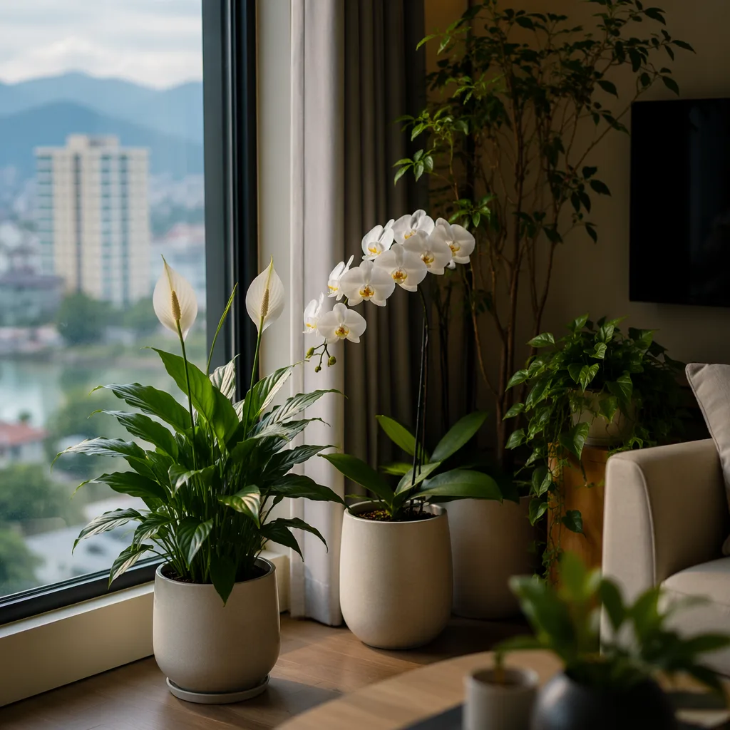 Hoa trong nhà thiếu sáng cho chung cư Đà Nẵng
