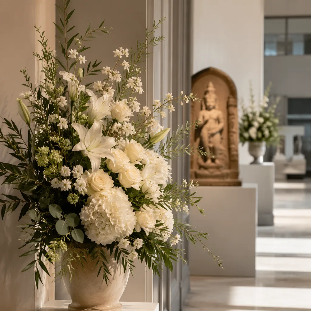 Hoa bảo tàng Đà Nẵng cho decor triển lãm nghệ thuật 2026