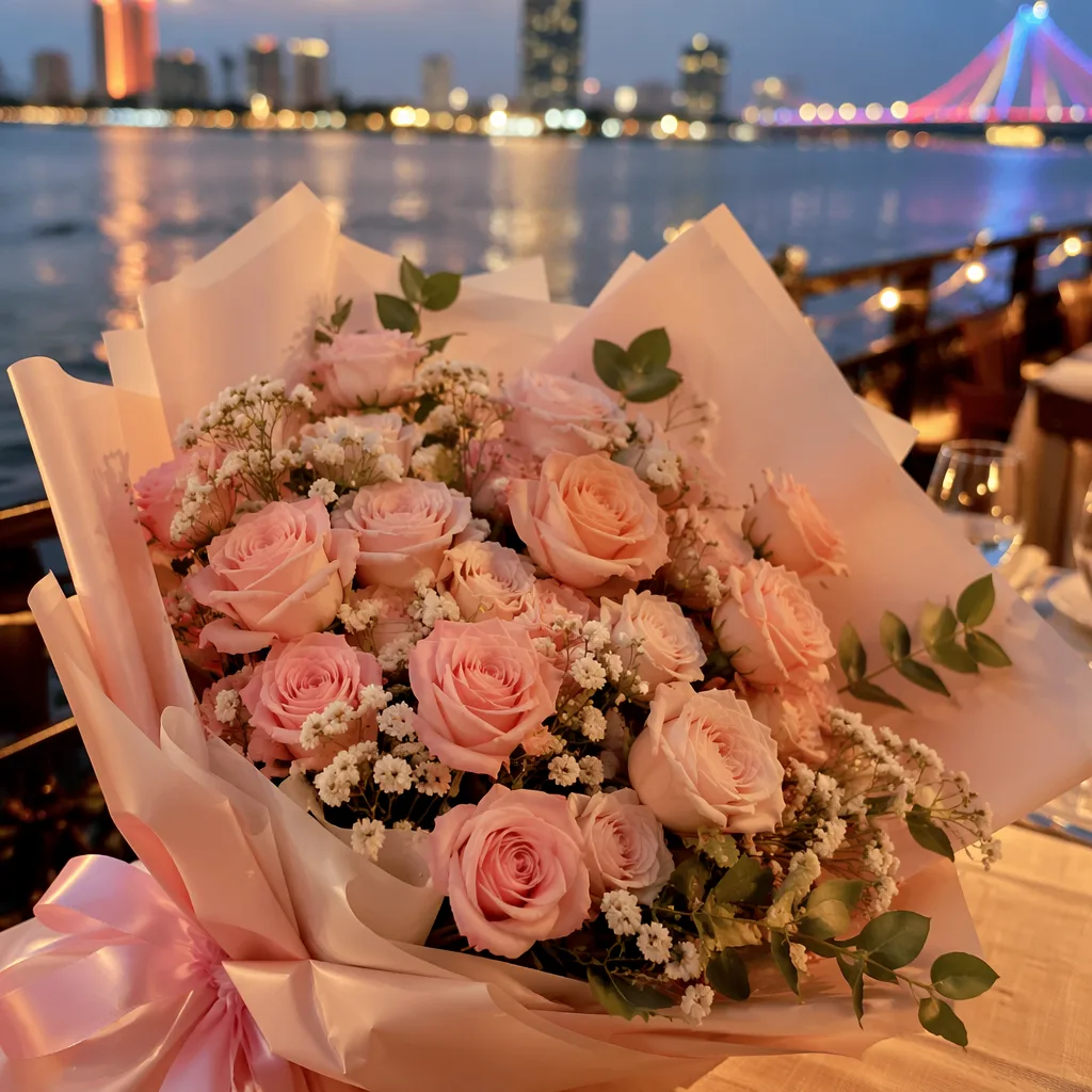 Hoa du thuyền Đà Nẵng tặng khách bến Hàn River Cruise 2026 - hình 1