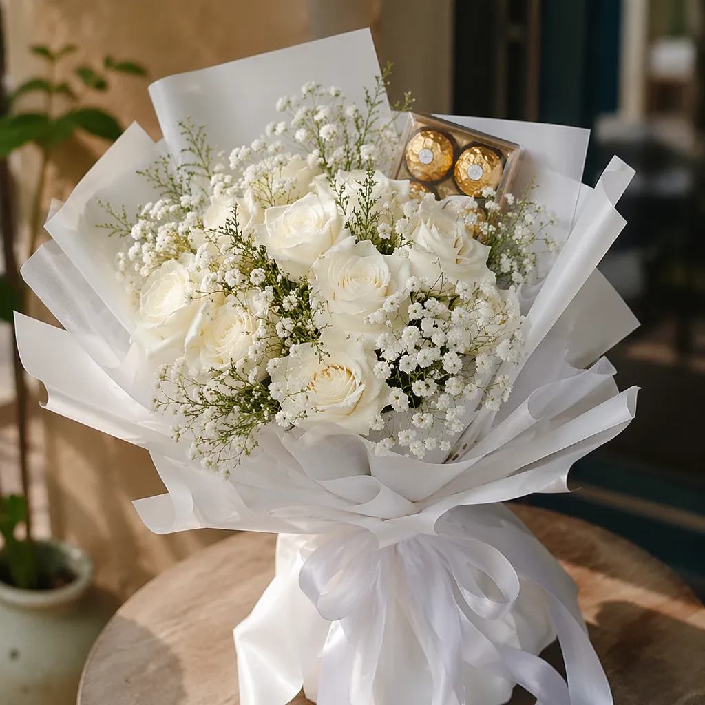 Hoa Valentine trắng 14/3: Ý nghĩa đầy màu trinh bạch