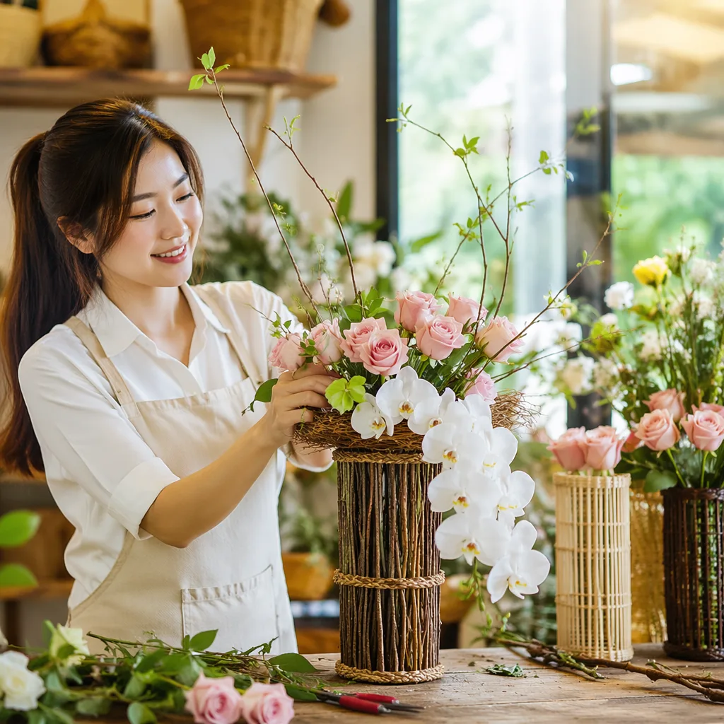 Hoa zero waste Đà Nẵng: shop hoa không dùng floral foam