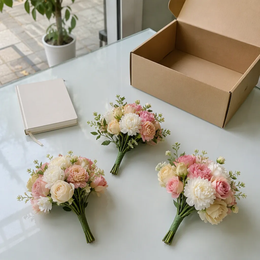 Ba cụm hoa vải đặt tách nhau bên thùng rỗng trước lúc kiểm kê thu hồi
