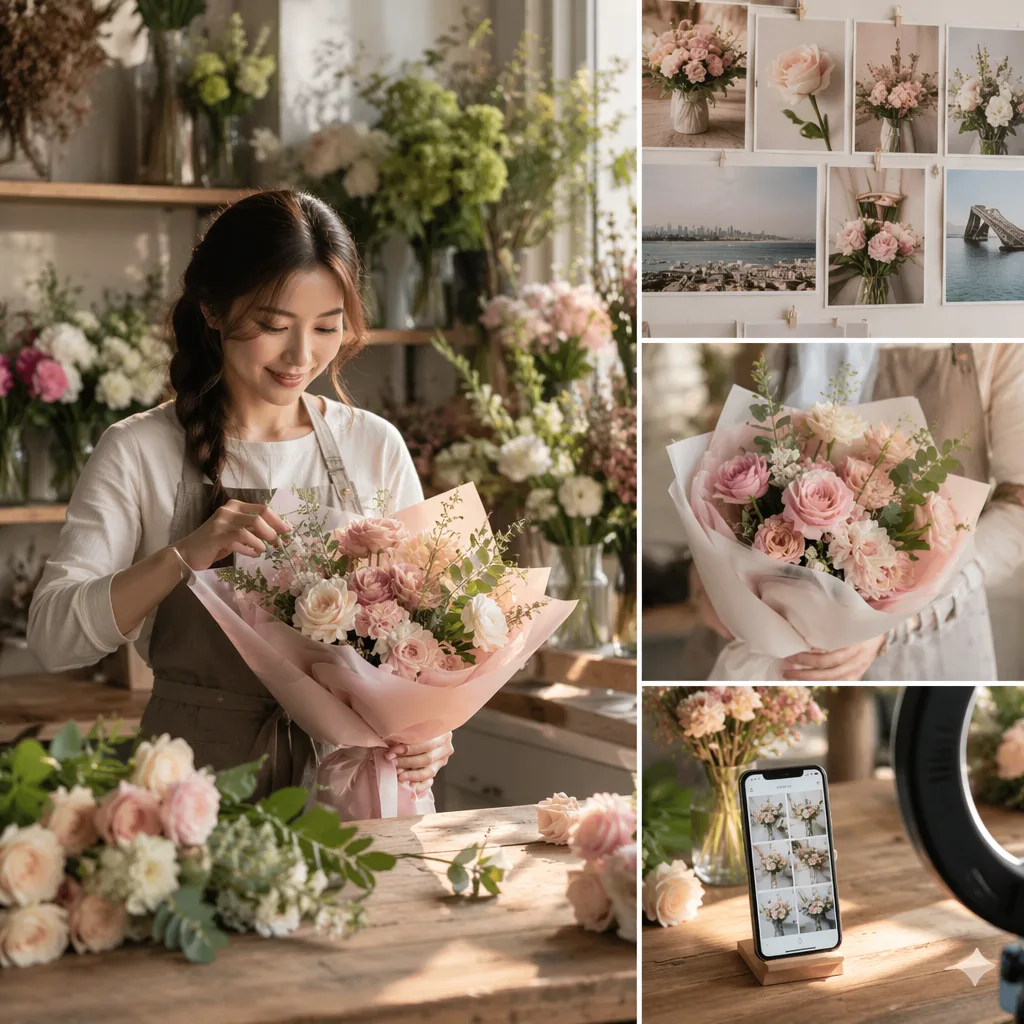 Branding shop hoa Đà Nẵng trên Instagram, TikTok 2026