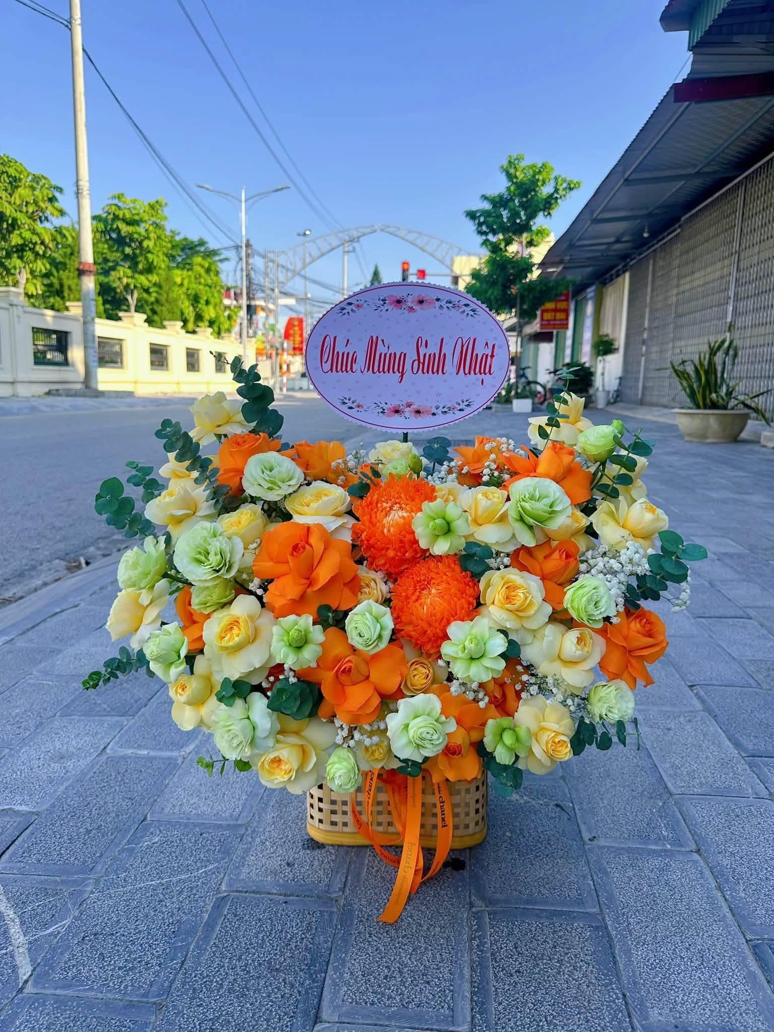 giỏ hoa hồng mix 20/10