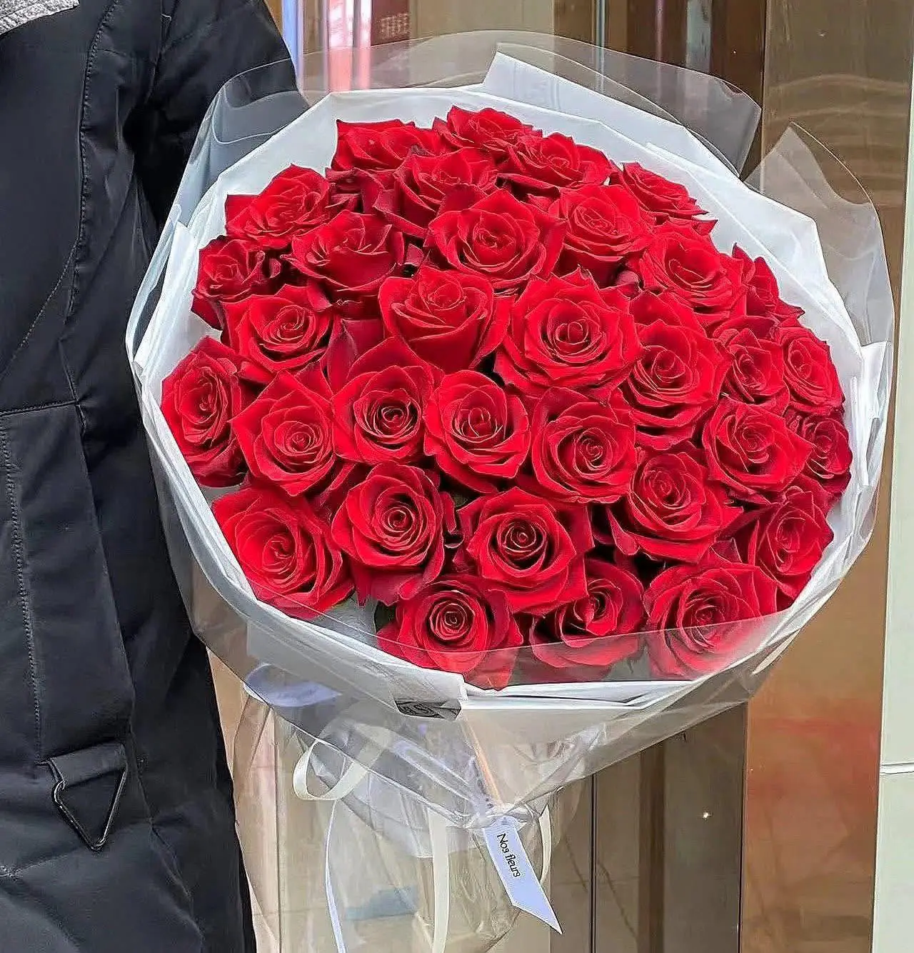 bó hoa 29 bông hồng đỏ pháp nhập
