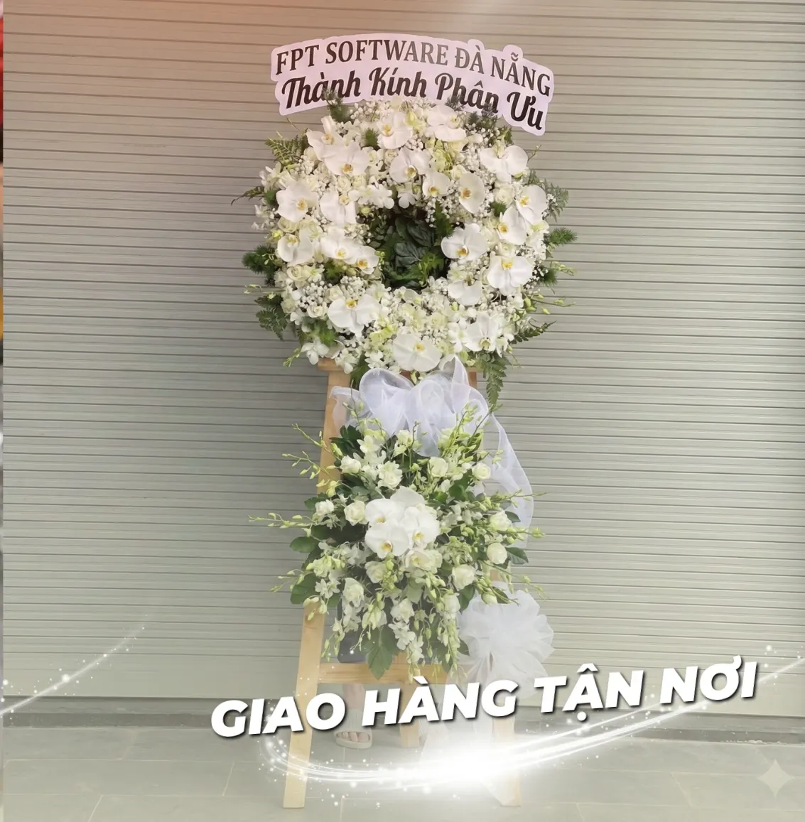 Ảnh 5 của Kệ Hoa Hồng Đỏ & Hồng Phấn & Hoa Baby - Chia Buồn