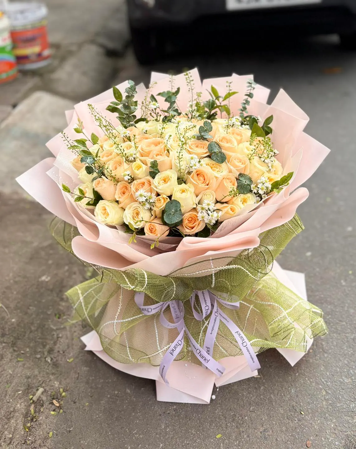 Ảnh 7 của Bó Hoa Hoa Baby & Hồng & Bạch Đàn - Sinh Nhật