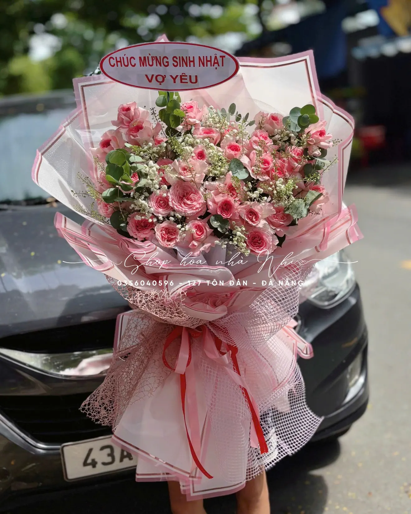 Ảnh 9 của Bó Hoa Hồng Đỏ & Hoa Baby & Hồng - Sinh Nhật
