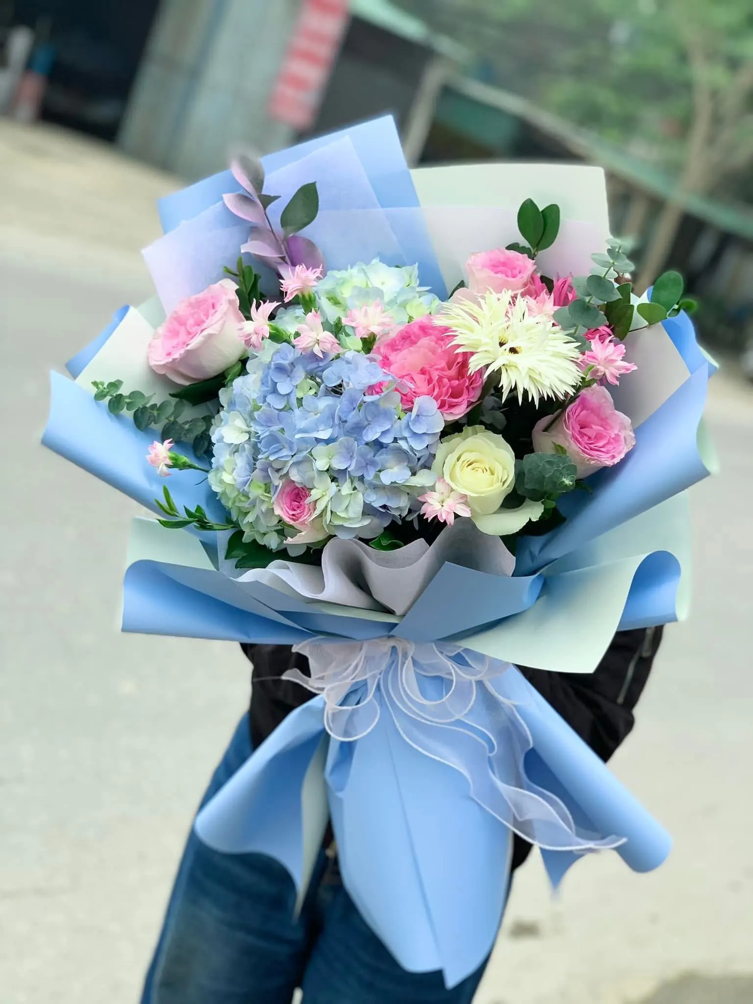 Ảnh 5 của Bó Hoa Hồng Phấn & Hoa Baby & Hồng - Hoa Tươi