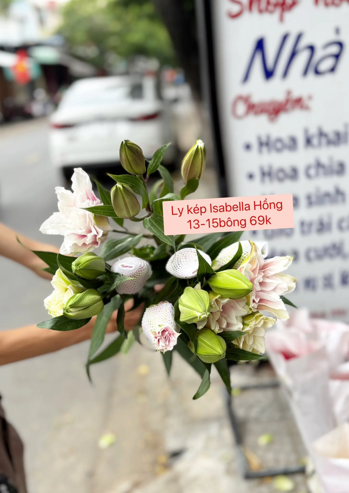 Ảnh 10 của Bó Hoa Hồng Trắng & Hoa Baby & Hướng Dương - Hoa Tươi