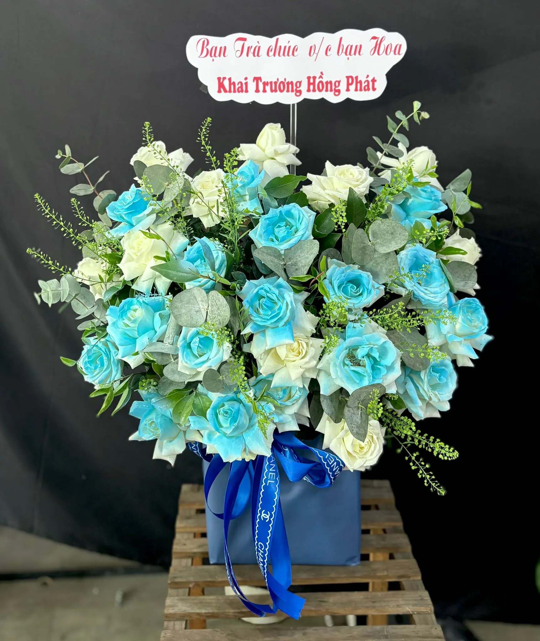 Ảnh 2 của Hộp Hoa Hồng Đỏ & Hồng Phấn & Hồng - Khai Trương