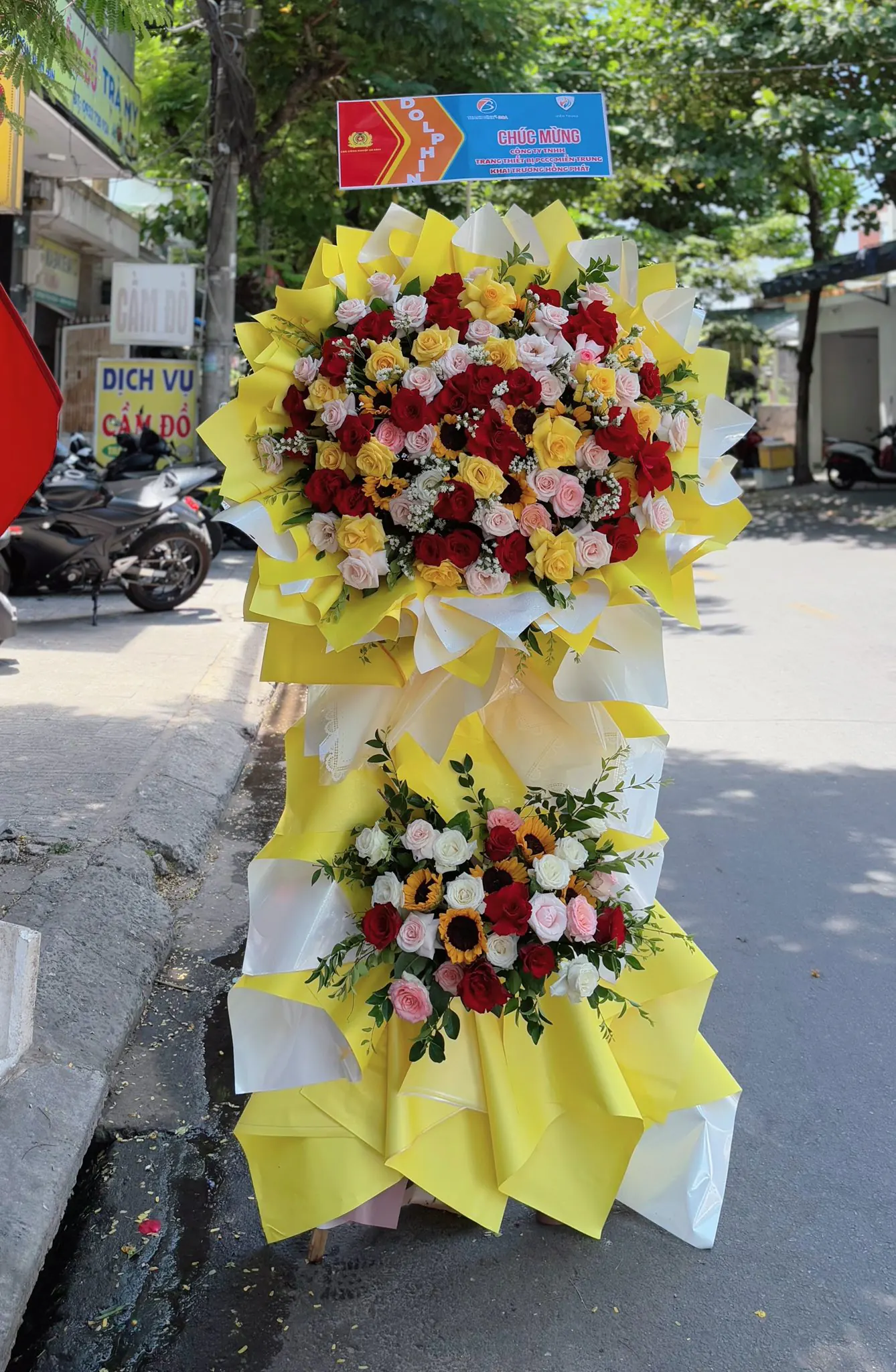Ảnh 5 của Kệ Hoa Hồng Phấn & Cúc Hồng & Hồng - Khai Trương