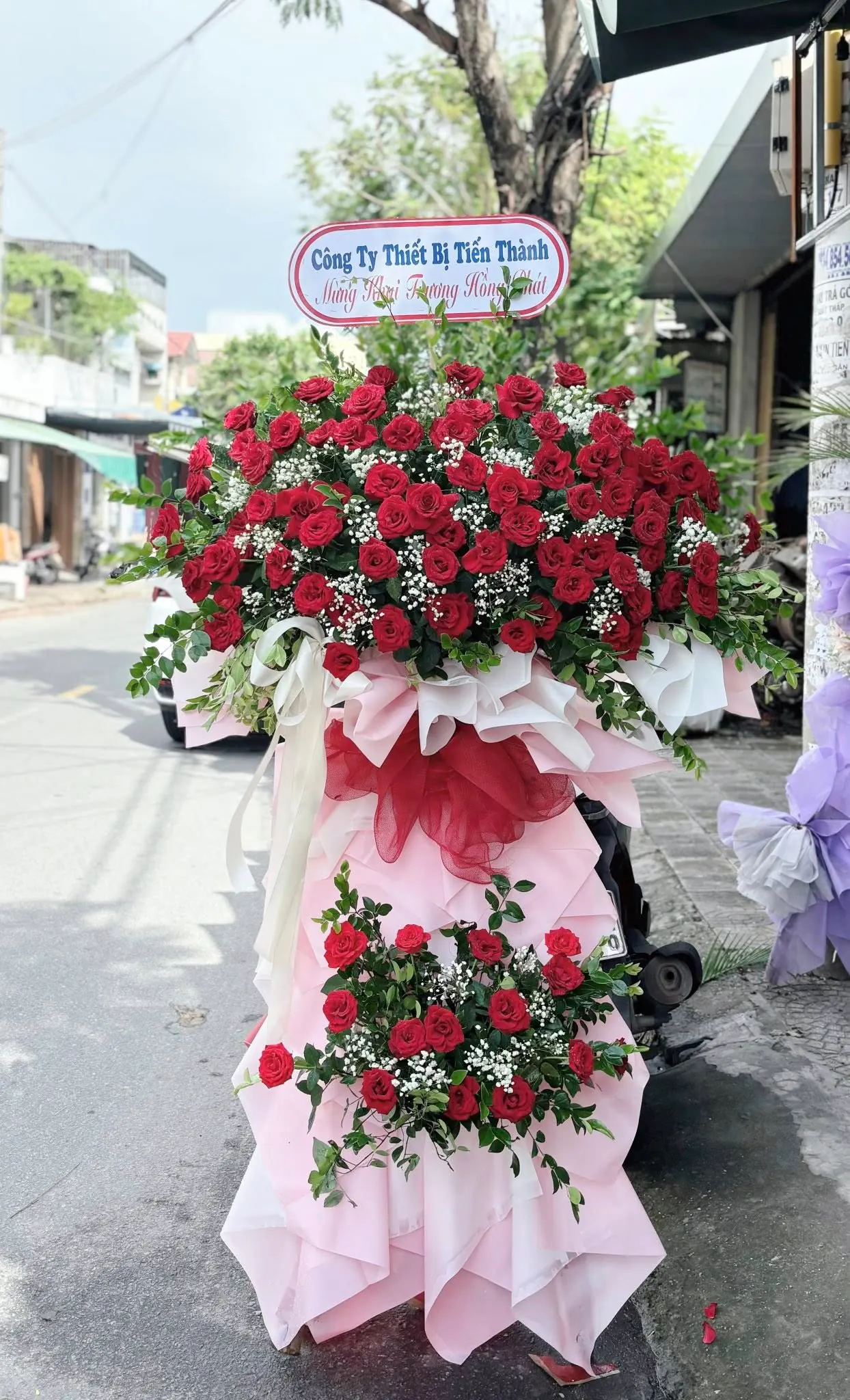 Ảnh 3 của Kệ Hoa Hồng Đỏ & Hoa Baby & Hồng - Khai Trương