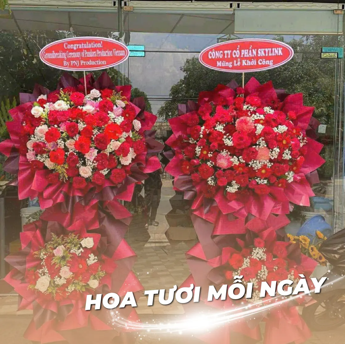 Ảnh 7 của Kệ Hoa Hồng Trắng & Hồng Đỏ & Hồng - Khai Trương
