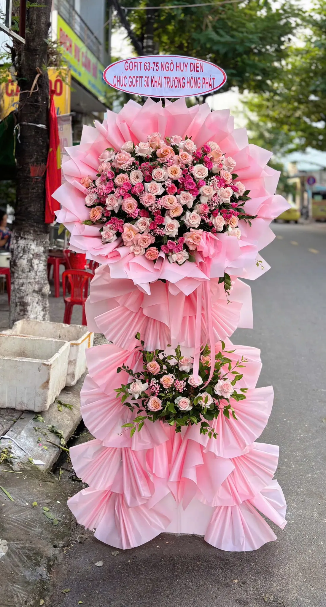 Ảnh 6 của Kệ Hoa Hồng Đỏ & Hồng & Cúc - Khai Trương
