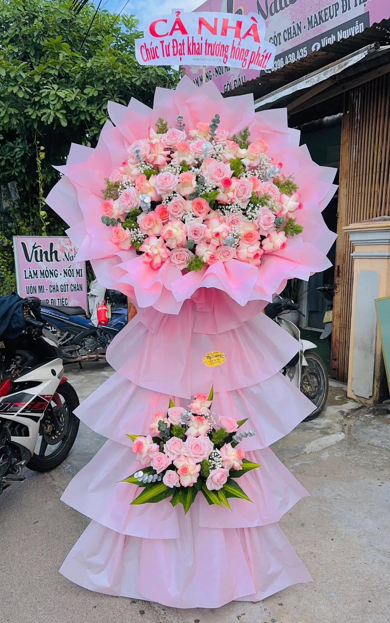 Ảnh 4 của Kệ Hoa Hồng Đỏ & Hoa Baby & Hồng - Khai Trương