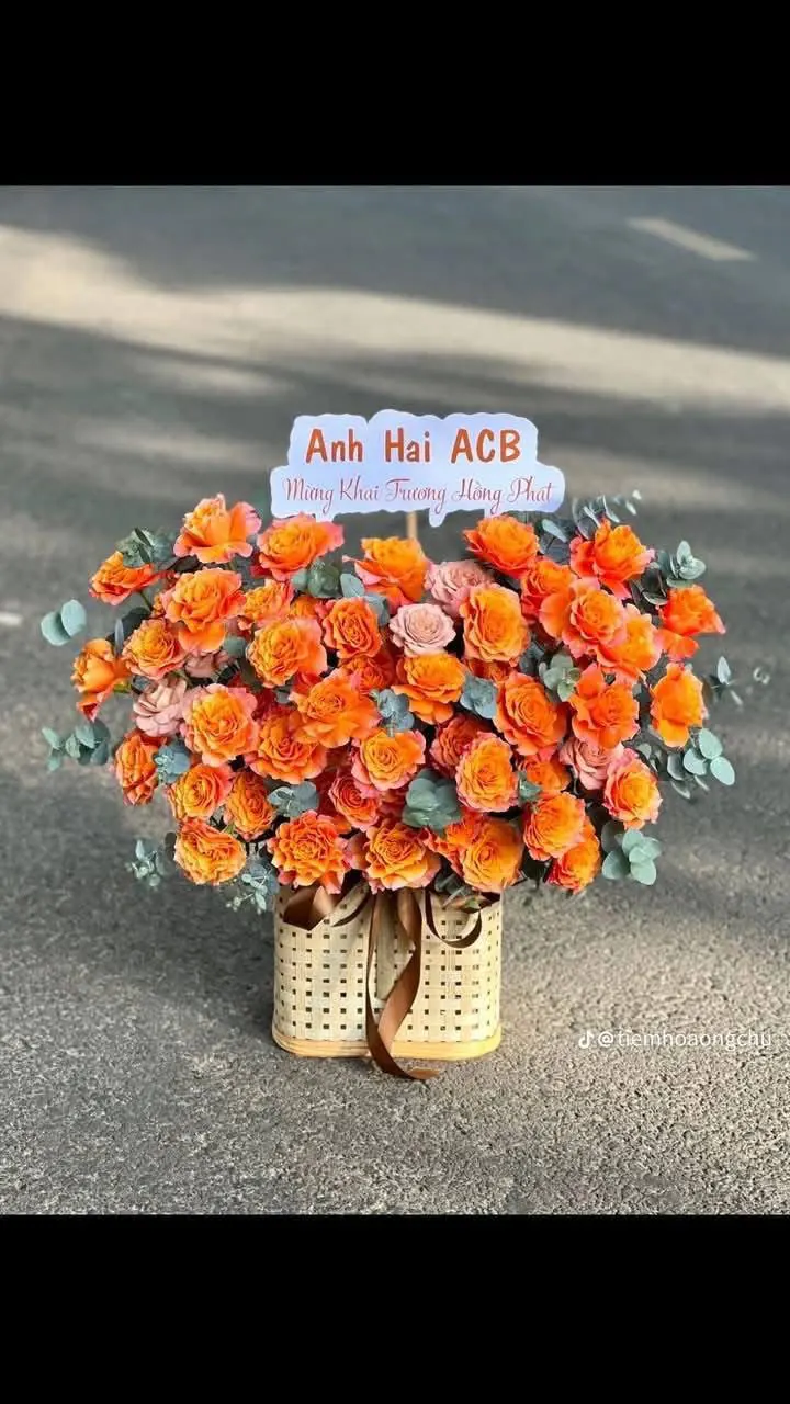 Ảnh 7 của Giỏ Hoa Hồng Phấn & Hồng & Cúc Họa Mi - Khai Trương