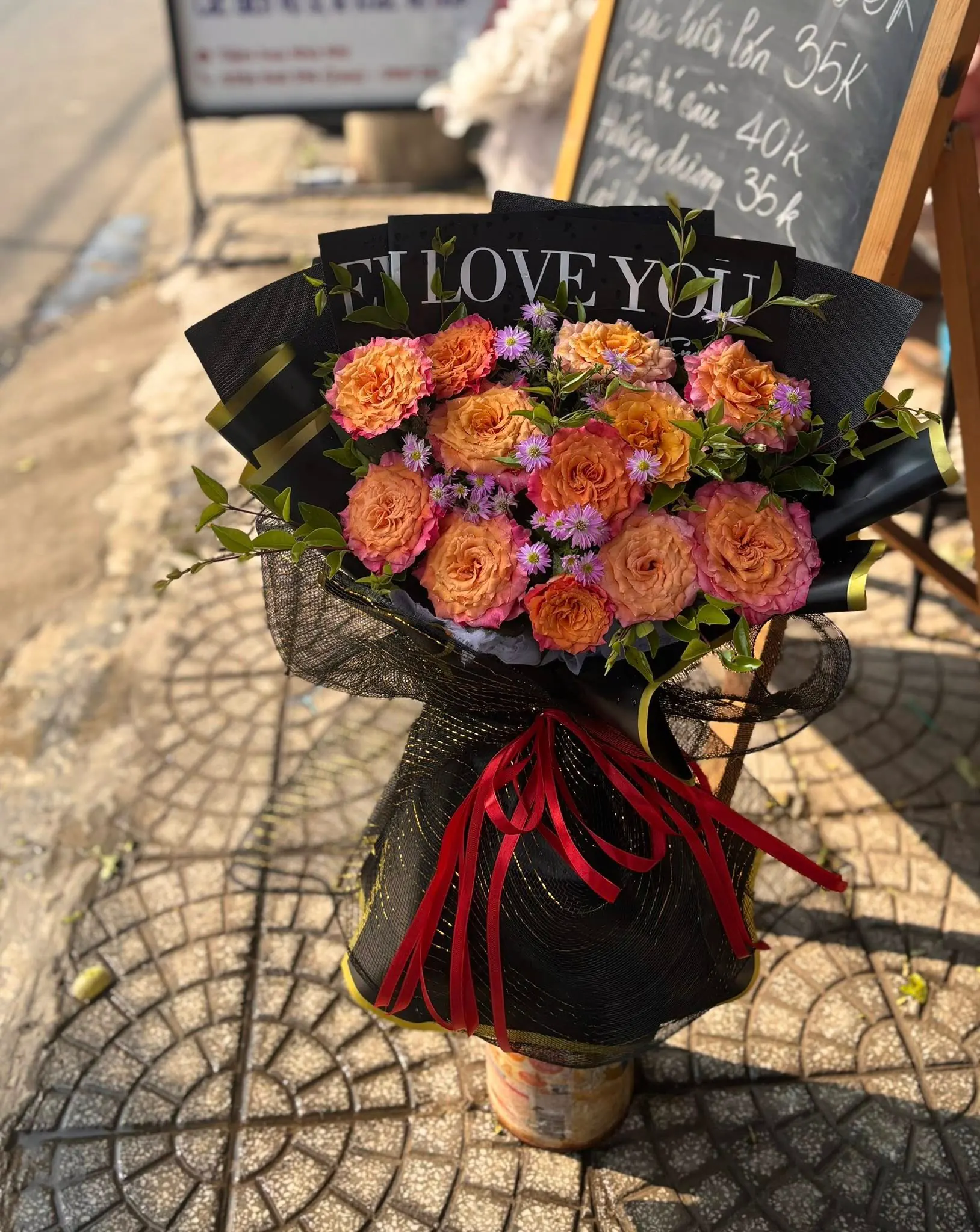 Ảnh 9 của Bó Hoa Hồng Đỏ & Hồng Phấn & Ly Trắng - Valentine