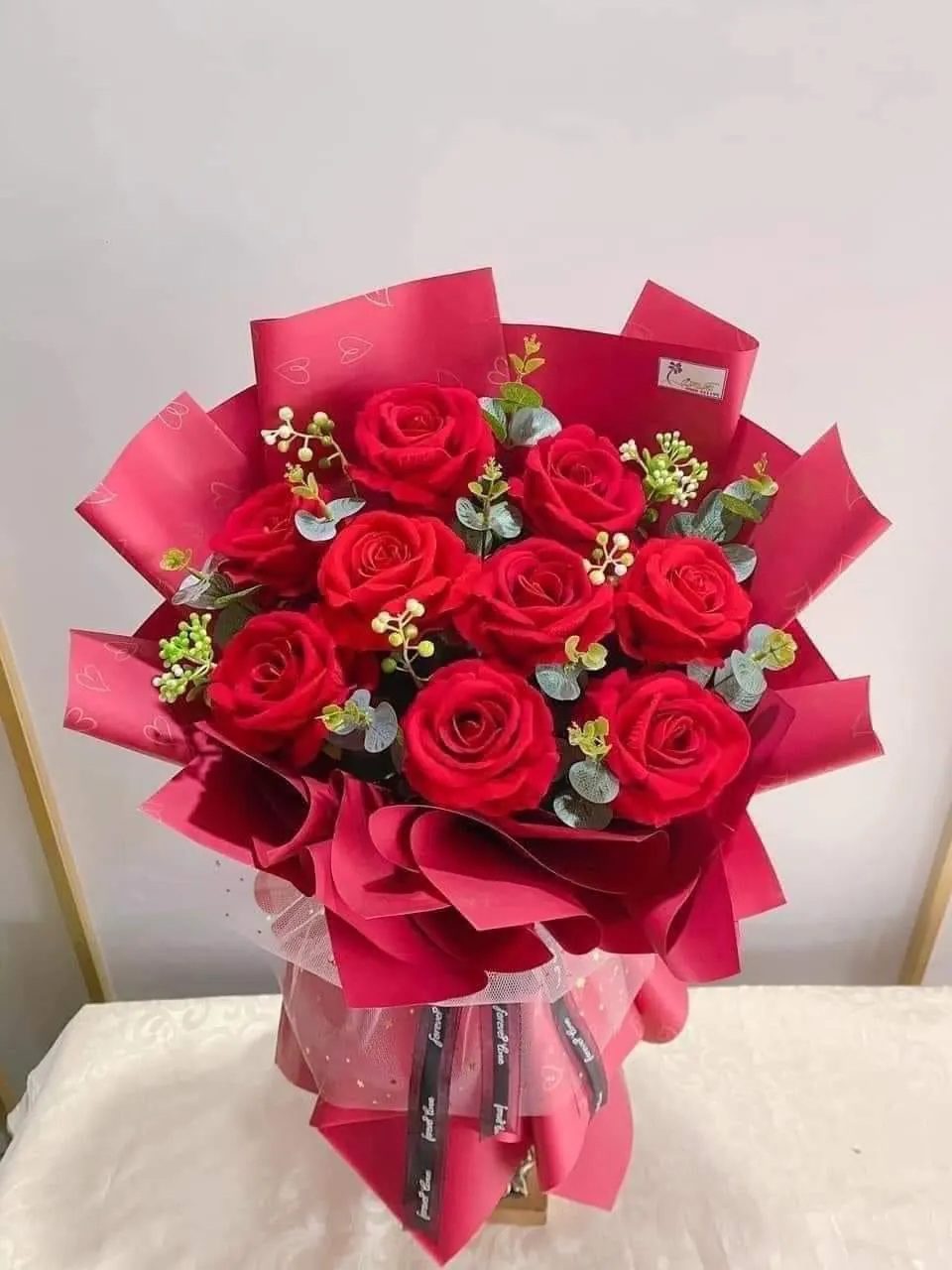 Ảnh 9 của Bó Hoa Hồng Trắng & Hồng Phấn & Cúc Hồng - Valentine