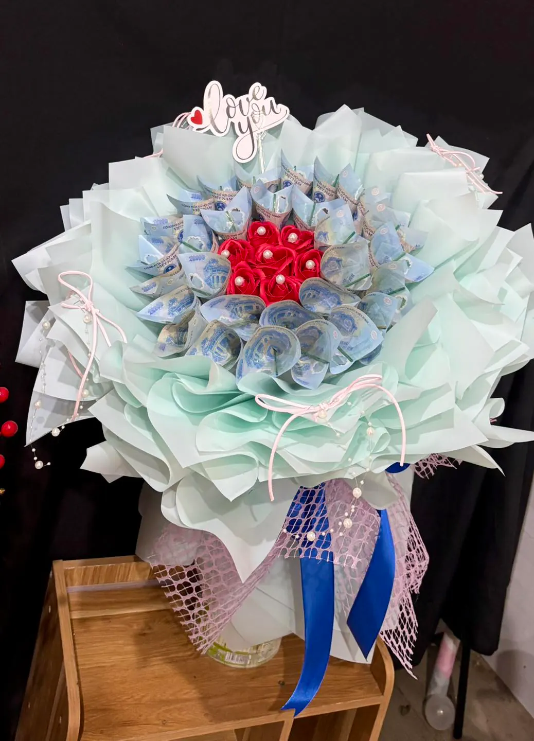 Ảnh 10 của Bó Hoa Hồng Phấn & Hoa Baby & Hồng - Valentine