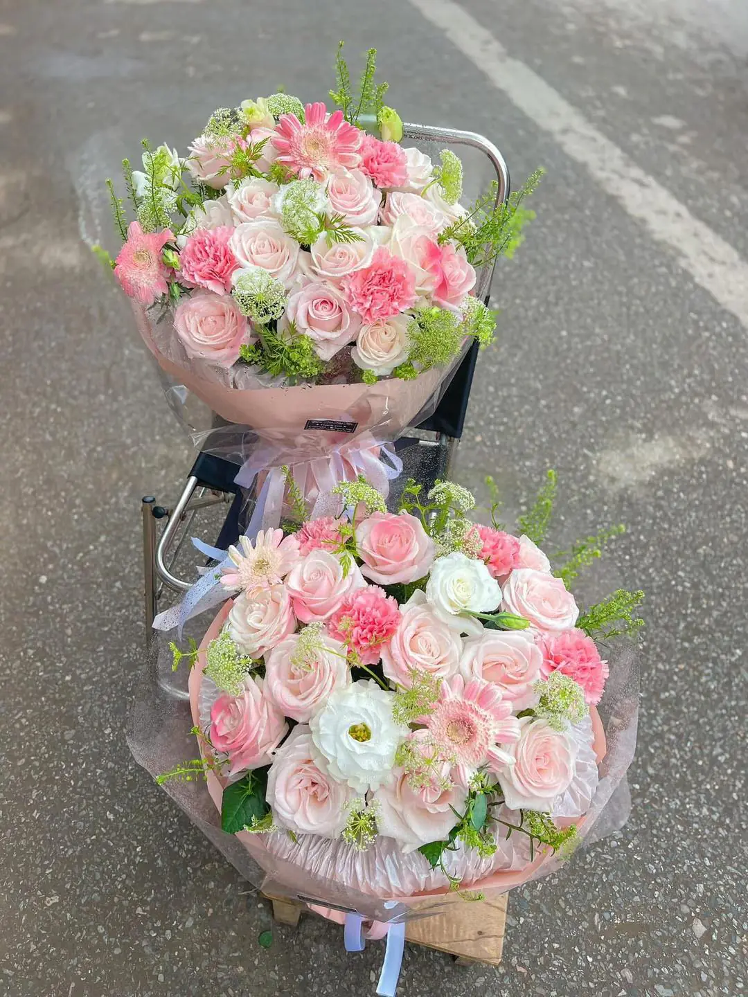 Ảnh 9 của Bó Hoa Hồng Phấn & Hoa Baby & Hồng - Valentine