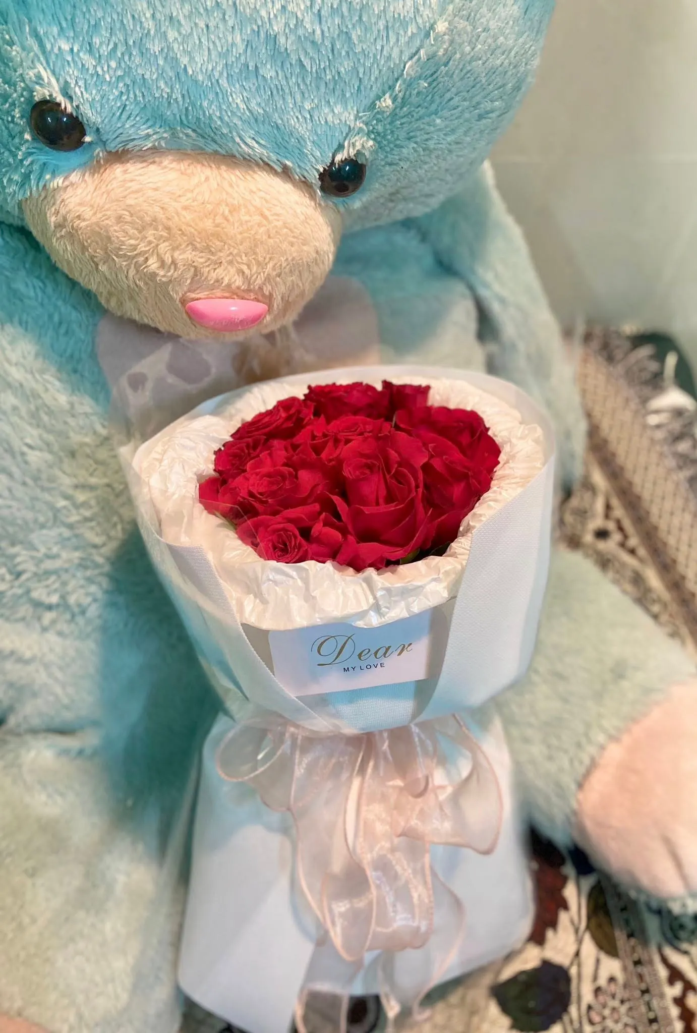 Ảnh 3 của Bó Hoa Hồng Phấn & Hoa Baby & Hồng - Valentine