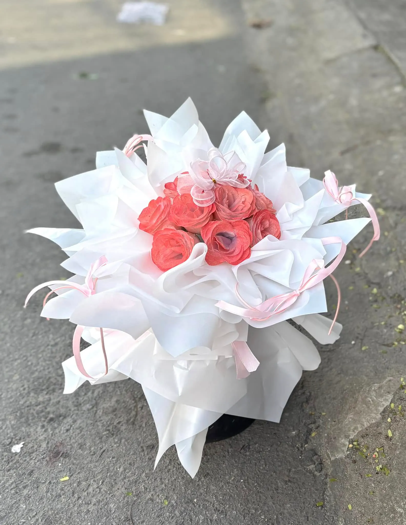 Ảnh 10 của Bó Hoa Hình Trái Tim Hồng Trắng & Hồng Đỏ & Hồng - Valentine