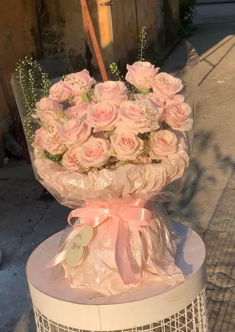 Ảnh 10 của Bó Hoa Hình Trái Tim Hồng Đỏ & Hồng - Valentine