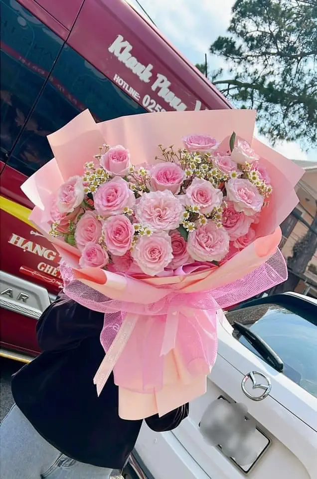 Ảnh 6 của Bó Hoa Hình Trái Tim Hồng Đỏ & Hồng - Valentine