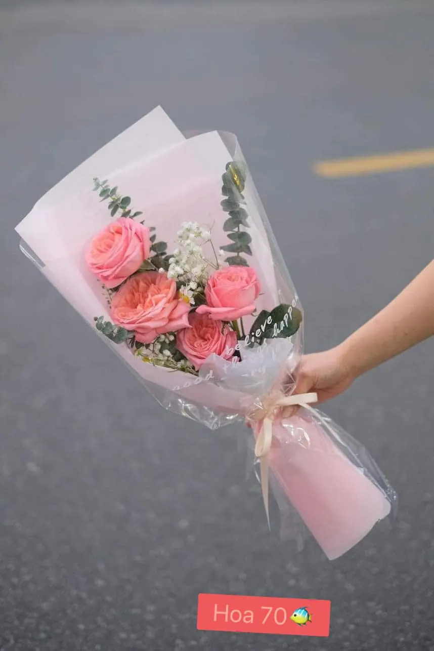 Ảnh 6 của Bó Hoa Hồng Phấn & Hoa Baby & Hồng - Valentine