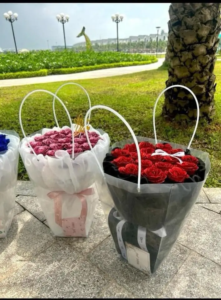 Ảnh 4 của Bó Hoa Hồng Phấn & Hoa Baby & Hồng - Valentine