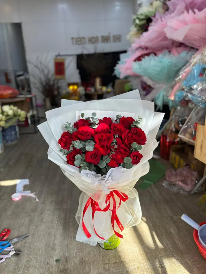 Ảnh 10 của Bó Hoa Hồng Phấn & Hoa Baby & Hồng - Valentine